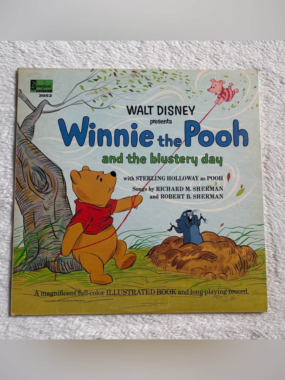 Disney Winnie the Pooh storybook and Vinyl Record